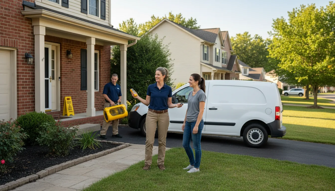 Residential water damage restoration in Altona, IL